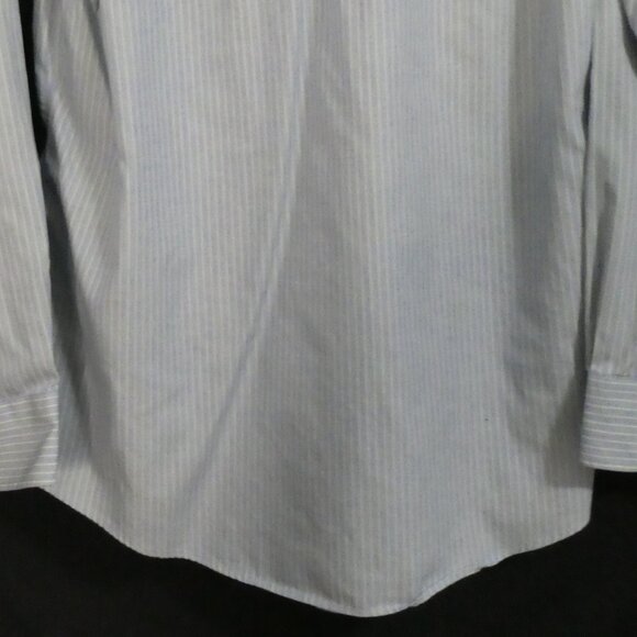 EGARA - Non Iron - Slim Fit | 16 34-35 | Light Blue & Yellow Striped Dress Shirt - Picture 13 of 14